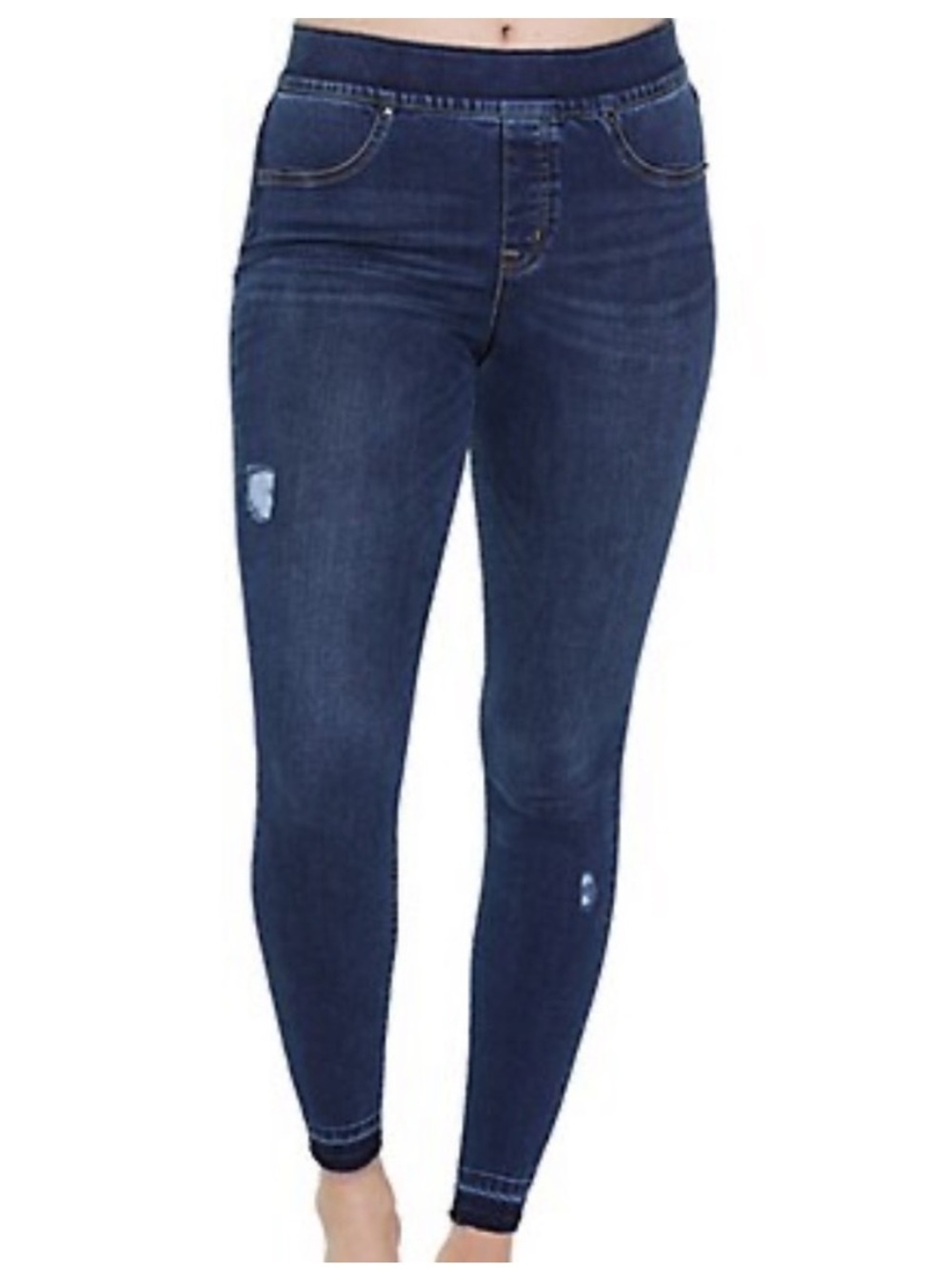 SPANX distressed raw hem skinny jean leggings women’s size large high rise